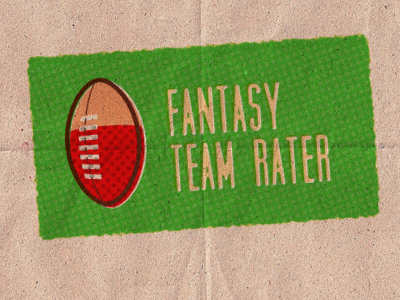 Fantasy Team Rater chart football halftone misregistered sports