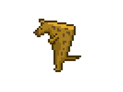 Hyena 8 bit animated gif animation brown game hyena walking