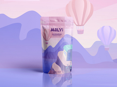 Marshmallows Packaging Design branding colors cute design graphic design illustration package vector