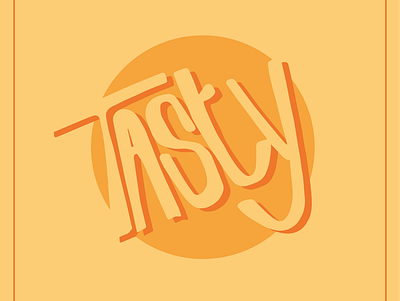 Tasty logo branding design fontdesign graphic design illustration logo