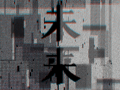 未来はtypo playground black white font glitch japanese typo