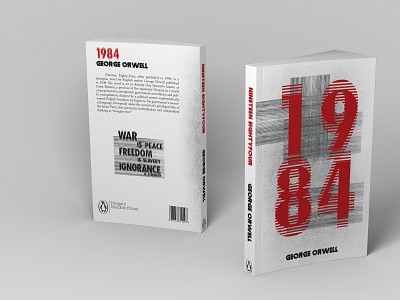 1984 Book Cover Redesign book cover clean design editorial design george orwell layouts print design typography