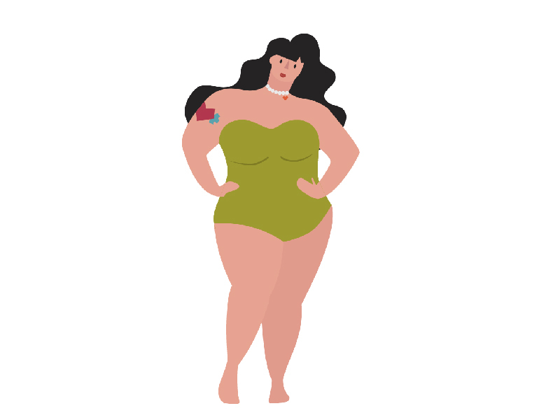 Curvalicious vector plus size curves illustration character design