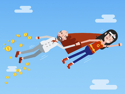 Wonder Woman animation character design google illustration motiongraphics