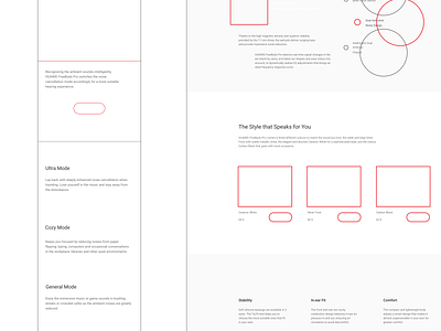 FreeBuds Pro redesign design digital interface landing page ui uidesign ux uxdesign web web design
