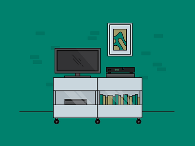 Line Art Exercise #3 - Entertainment Center