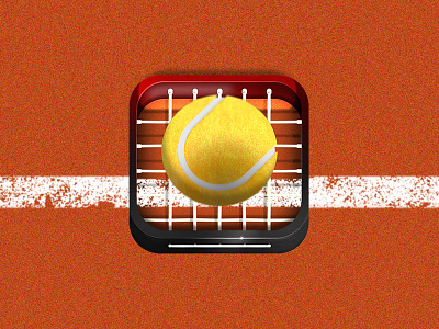 Let's play tennis! app ball gravel icon ios6 iphone racket sport sports tennis tennisball tennisracket