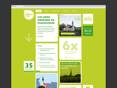 Site Redesign church flat gill sans green navigation simple ui website