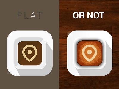 Flat or Not coffee cup flat location