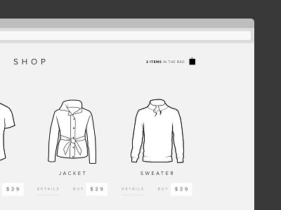 Store clothes ecommerce mockup shop vector