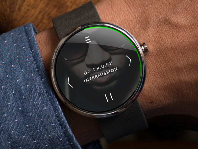 Moto 360 Music Player by Ivo Ruijters | Around Seven on Dribbble