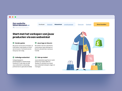 Eenwebsitelatenbouwen.nl design dutch longurls website