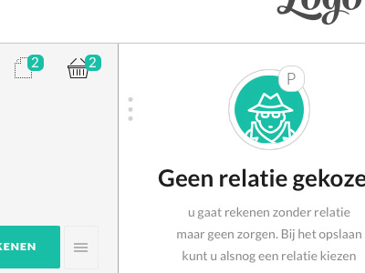 Geen relatie avatar button ui webapp