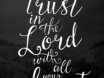 Trust In The Lord - Poster bible poster typography verse