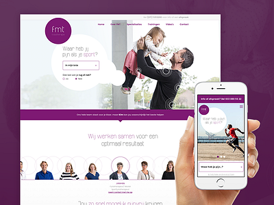 Design FMT Fysiotherapie responsive team website