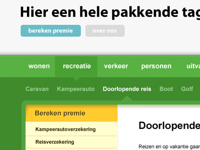 Vervolgpagina button dutch navigation website