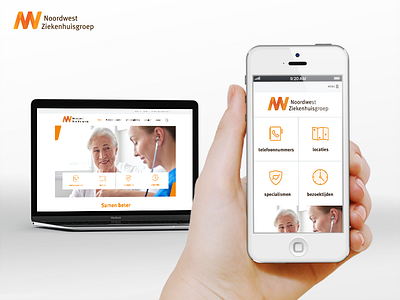 Design Noordwest Ziekenhuisgroep (Hospital) health healthcare hospital responsive webdesign