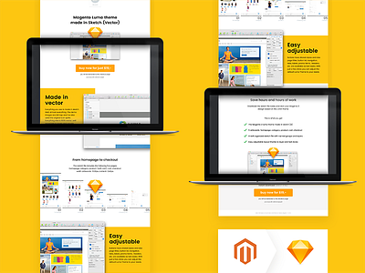 Luma theme (magento) in sketch ecommerce luma magento shop sketchapp