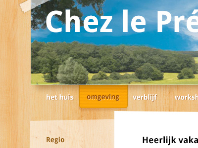 Hompage Chez le Pré active label subnavigation ui website