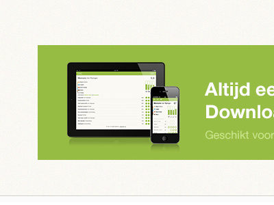 Download banner download green ipad iphone responsive texture white