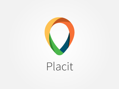 Placit logo gps logo map marker position
