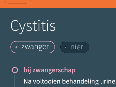 Cystitis....(you don't want that) active app button doctor ill medical mobile pregnant sick ui