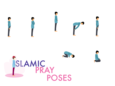 Islamic prayer poses... affinity affinitydesigner illustration islamic muslim poses pray