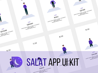 Prayer app UI Kit affinity affinitydesigner design islam muslim namaz prayer salat