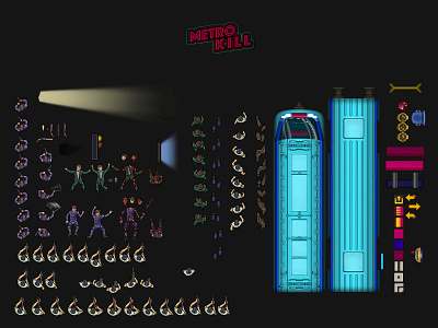 Props of "Metro kill" animation design game graphic design illustration ui