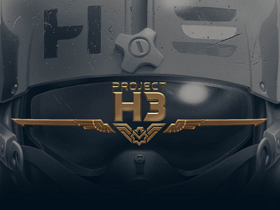 "Project H3" logo & cover art ariforce aviation design game graphic design illustration pilots ui