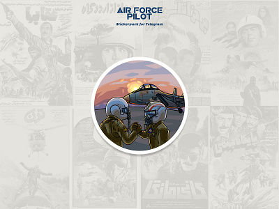 "Air force" sticker pack design game graphic design illustration sticker