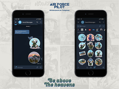 "Air force" sticker pack design game graphic design illustration sticker