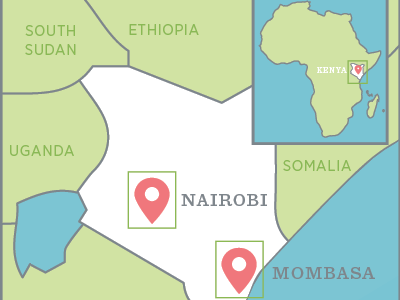 Kenya Map Inset (Round 2) africa kenya map map inset