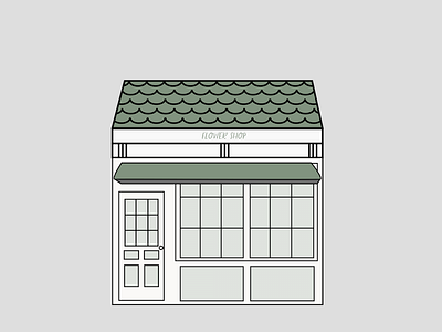 Flower Shop Storefront Illustration digital illustration illustration vector vector illustration