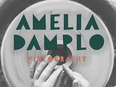 Amelia Damplo Videography Logo branding creative logo custom typography cutout letters logo typography videography logo