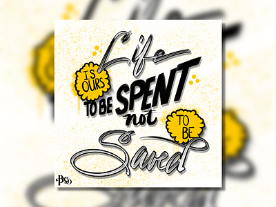 Spend your Life Wisely design graphic art graphic design illustration procreate typography