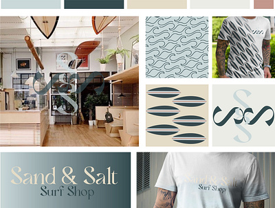 Sand & Salt Surf Shop branding design graphic art graphic design illustration logo photoshop procreate