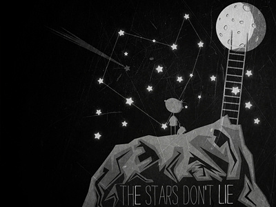 The Stars Don't Lie and black dont falling girl lie mikibo moon night stairs stars teddy the white