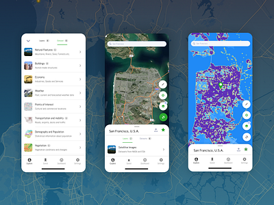 Location Intelligence - Mobile App app design map maps mobile ui