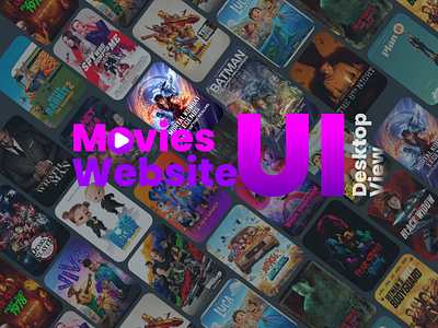 Movies Website UI. (Desktop View). design figma graphic design ui uiux user interface ux website