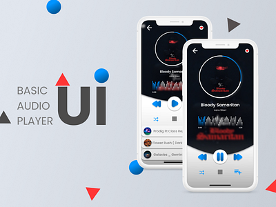 Basic Audio Player UI app app design design figma graphic design mobile app ui uiux user interface ux