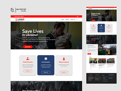 Ukraine Needs Helpout (UNH). A Donation Website. design figma graphic design logo ui uiux user experience user interface ux web design website website design wordpress