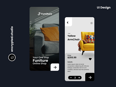 Furniture Shop App app app design branding design design agency figma furniture shop graphic design illustration logo mobile mobile app ui uiux user experience user interface ux