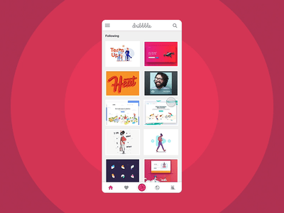 To Dribbble with love! app design experience flinto interaction interface invision minimal sketch ui user ux
