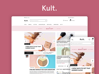 Kult | The Beauty Blog blog design fashion blog fashion brand mobile responsive website design