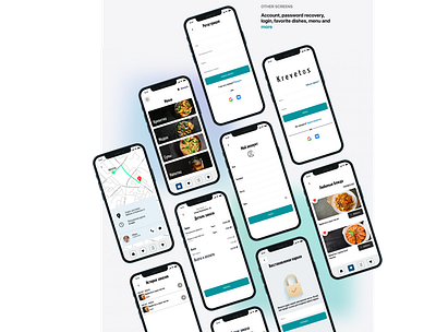 Krevetos other screens app design ui ux