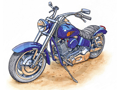 Harley Davidson art bikes biking digital harley davidson illustration motorcycles pen and ink