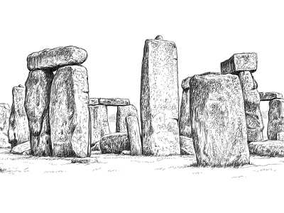 Stonehenge ancient archaeology art digital drawing historic history illustration prehistoric sketch stonehenge stones