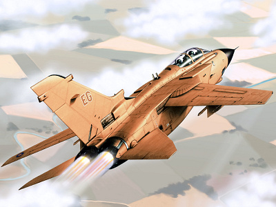 Panavia Tornado aircraft art bomber digital flight flying illustration jet military planes speed war