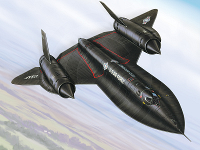 Sr 71 Blackbird aircraft art digital flight flying illustration jet military planes speed spying war